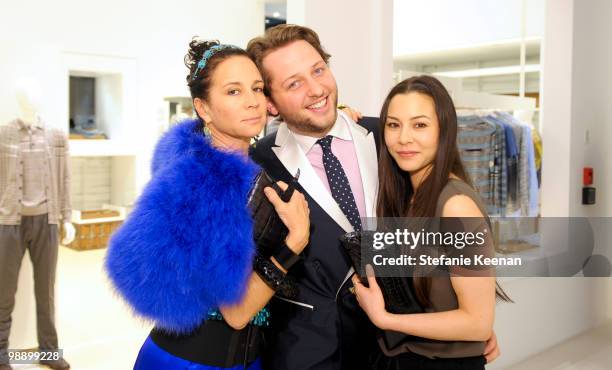 Lisa Eisner, Derek Blasberg and China Chow attend CLASSY by Derek Blasberg Book Launch on May 6, 2010 in Beverly Hills, California.