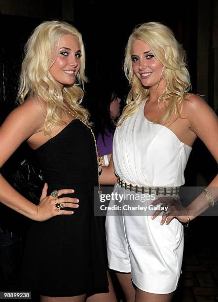 Personalities Karissa Shannon and Kristina Shannon attend the "Lost Planet 2" Lounge at The Roosevelt Hotel on May 6, 2010 in Hollywood, California.