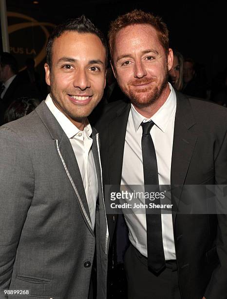 Singer Howie Dorough and actor Scott Grimes attend the Lupus LA Orange Ball on May 6, 2010 in Beverly Hills, California.
