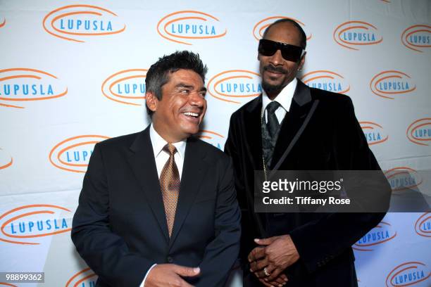 Comedian George Lopez and rapper Snoop Dogg attend the 10th Annual Lupus LA Orange Ball - Orange Carpet Arrivals at the Beverly Wilshire Four Seasons...