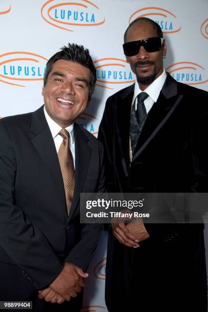 Comedian George Lopez and rapper Snoop Dogg attend the 10th Annual Lupus LA Orange Ball - Orange Carpet Arrivals at the Beverly Wilshire Four Seasons...