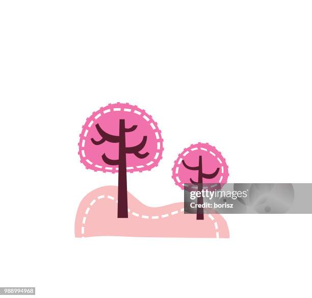 trees - small tree forest stock illustrations
