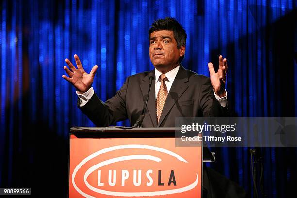 Comedian George Lopez speaks at the 10th Annual Lupus LA Orange Ball at the Beverly Wilshire Four Seasons Hotel on May 6, 2010 in Beverly Hills,...