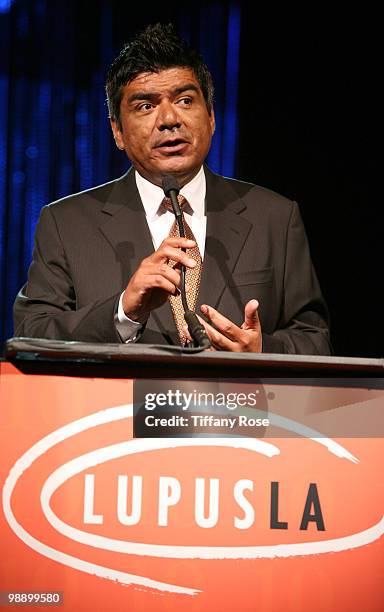 Comedian George Lopez speaks at the 10th Annual Lupus LA Orange Ball - Orange Carpet Arrivals at the Beverly Wilshire Four Seasons Hotel on May 6,...