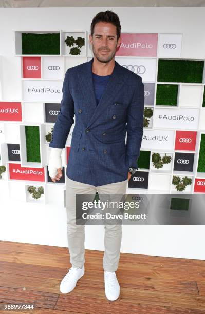 Jamie Redknapp attends the Audi Polo Challenge at Coworth Park Polo Club on July 1, 2018 in Ascot, England.