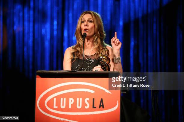 Actress Rita Wilson speaks at the 10th Annual Lupus LA Orange Ball at the Beverly Wilshire Four Seasons Hotel on May 6, 2010 in Beverly Hills,...
