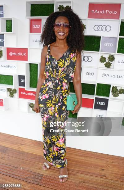 Beverley Knight attends the Audi Polo Challenge at Coworth Park Polo Club on July 1, 2018 in Ascot, England.