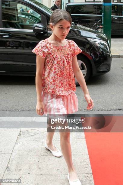 Suri Cruise is seen on July 1, 2018 in Paris, France.