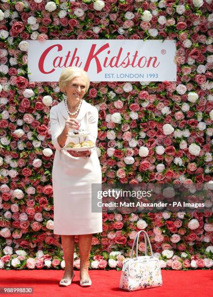 Mary Berry at the Cath Kidston Largest Cream Tea Party at Alexandra Palace, London to celebrate their 25th anniversary.