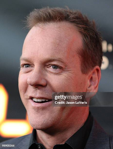 Actor Kiefer Sutherland attends the "24" series finale party at Boulevard3 on April 30, 2010 in Hollywood, California.