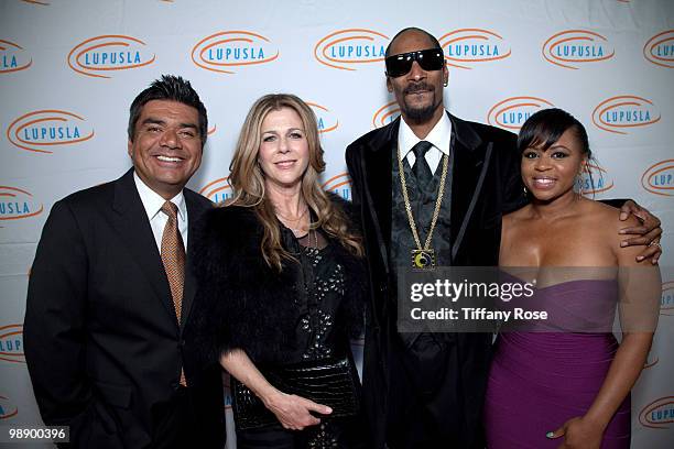 Comedian George Lopez, actress Rita Wilson, rapper Snoop Dogg and Shante Brodus attend the 10th Annual Lupus LA Orange Ball - Orange Carpet Arrivals...