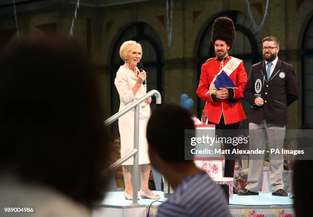 Mary Berry at the Cath Kidston Largest Cream Tea Party at Alexandra Palace, London to celebrate their 25th anniversary.