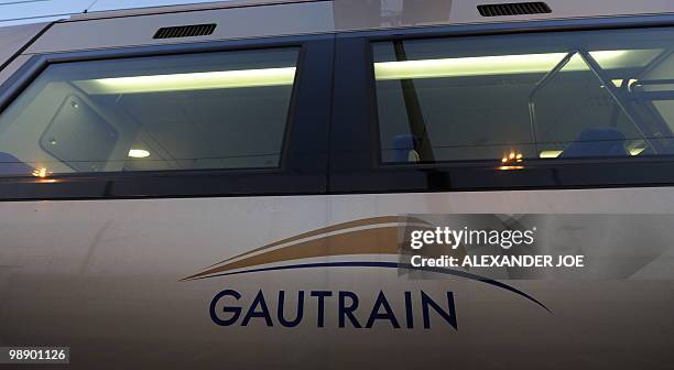 The Gautrain, South Africa's first high-speed train is taken on a test run in Johannesburg on May 7, 2010. The line will open on June 8 in...