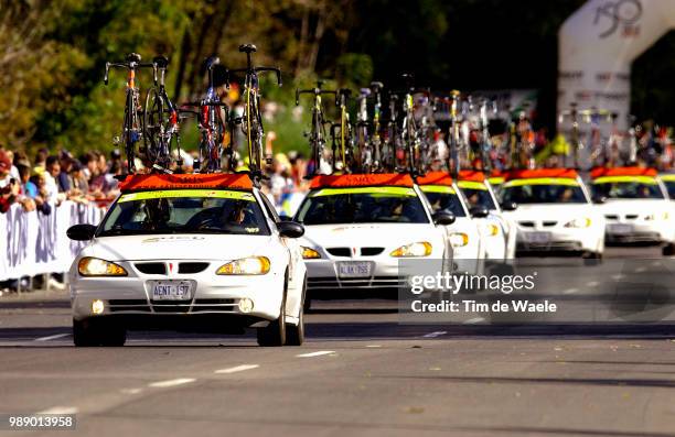 World Road Championships 2003, Illustration Illustratie, Team Equipe Ploeg Car Voiture Auto, Course En Ligne Elite Hommes /Individual Road Elite Men,...