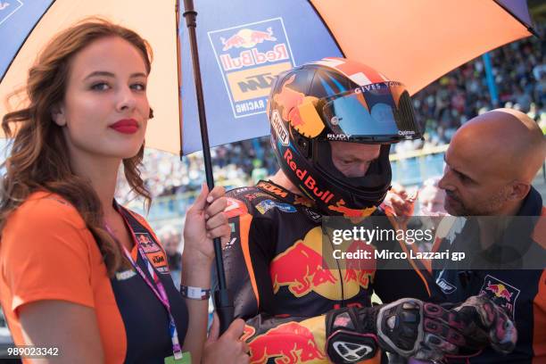 Bradley Smith of Great Britain and Red Bull KTM Factory Racing prepares to start on the grid during the MotoGp race during the MotoGP Netherlands -...