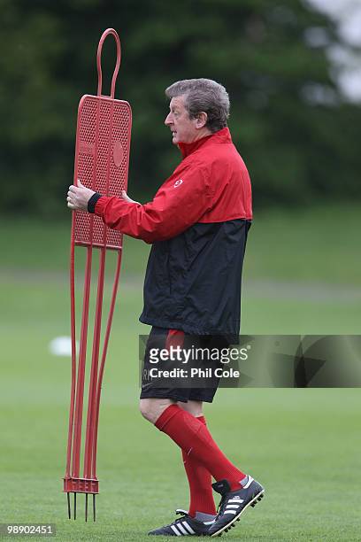 Roy Hodgson at Fulham's training ground at Motspur Park ahead of their Europa Cup Match against Athletico Madrid on May 7, 2010 in London, England.