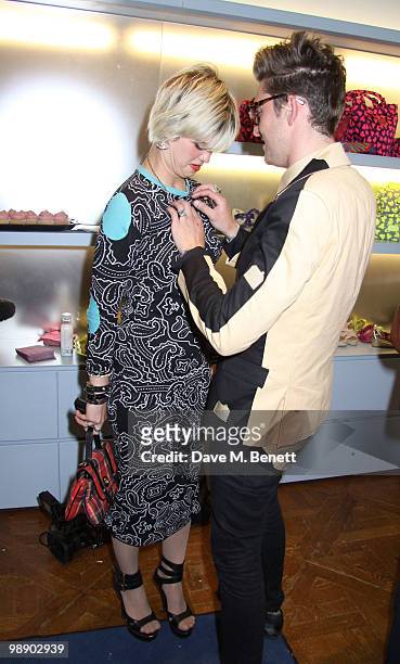 Henry Holland and Pixie Geldof attend the Teen Vogue Handbook UK launch at Marc Jacobs Boutique on May 6, 2010 in London,England.