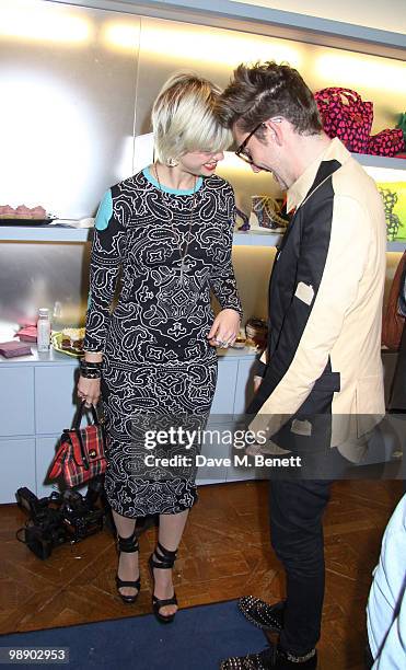 Henry Holland and Pixie Geldof attend the Teen Vogue Handbook UK launch at Marc Jacobs Boutique on May 6, 2010 in London,England.