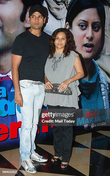 Rohit Roy and Mansi Joshi Roy at the premiere of the film 'It's a Wonderful Afterlife' in Mumbai on May 6, 2010.