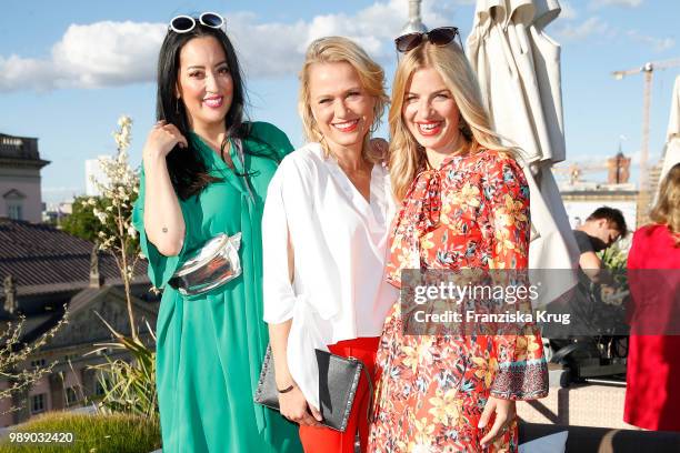 Miyabi Kawai, Nova Meierhenrich and Susan Sideropoulos during the Ladies Dinner In Berlin at Hotel De Rome on July 1, 2018 in Berlin, Germany.