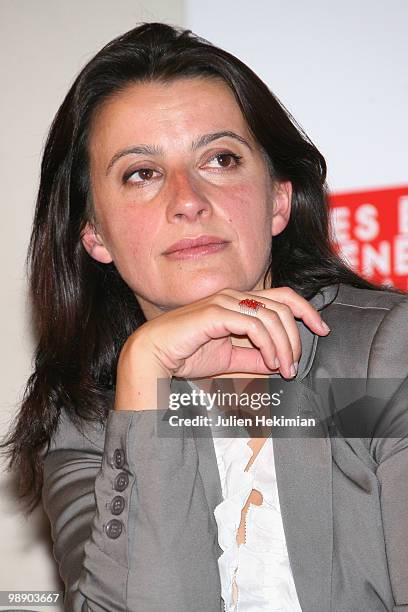 Cecile Duflot is pictured during the last day of the Women's Forum at French Political Sciences Institute in Paris on May 07, 2010. The meeting that...