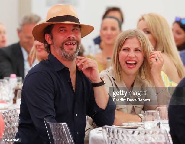 Jay Kay and Masha Kay attend the Audi Polo Challenge at Coworth Park Polo Club on July 1, 2018 in Ascot, England.