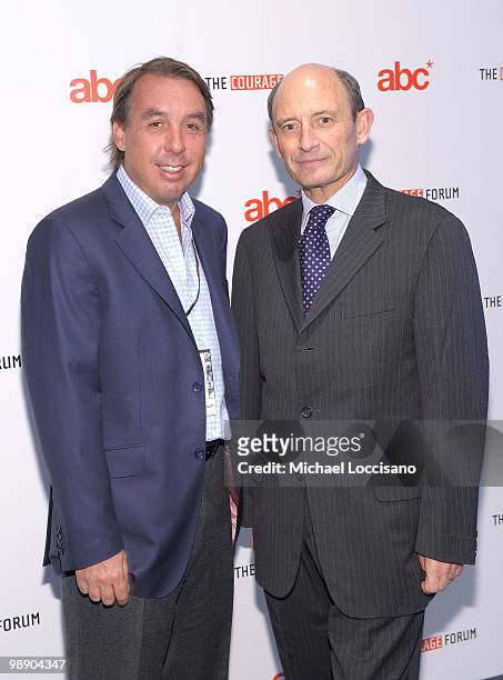 Grupo Televisa CEO and Chairman and ABC Co-Chair Emilio Azcarraga and former Commander of the Chilean Army Juan Emilio Cheyre attend the 2010 Courage...