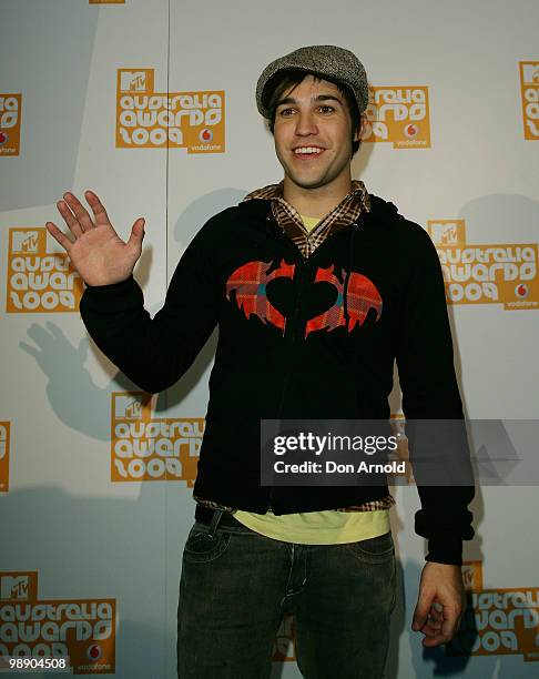 Pete Wentz arrives for the announcement of the nominations for Vodafone MTV Australia Awards 2009 at the MTV Gallery on February 19, 2009 in Sydney,...