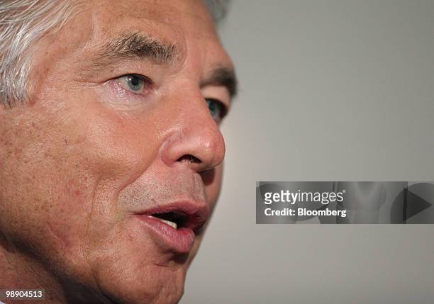 Peter Brabeck-Letmathe, chairman of Nestle SA, speaks during a television interview in London, U.K., on Friday, May 7, 2010. Stocks slumped worldwide...