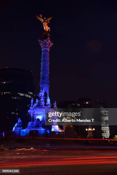 monumento a la independencia, ciudad de mexico - monumento stock-fotos und bilder