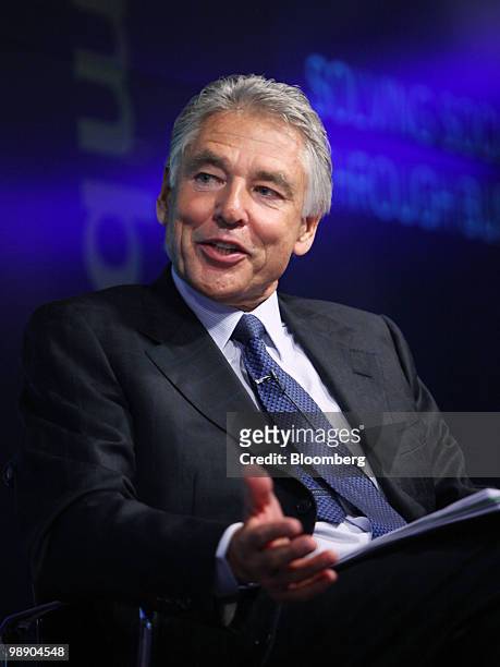 Peter Brabeck-Letmathe, chairman of Nestle SA, speaks during the Committee Encouraging Corporate Philanthropy conference in London, U.K., on Friday,...
