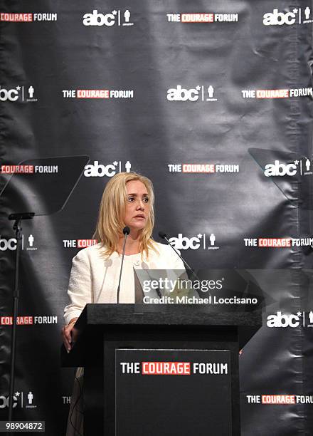 Grupo Omnilife President and CEO and ABC Co-Chair Angélica Fuentes Téllez addresses the audience during the 2010 Courage Forum with Sir Richard...