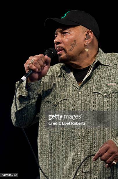 Aaron Neville performing at the New Orleans Jazz & Heritage Festival on May 1, 2010 in New Orleans, Louisiana.