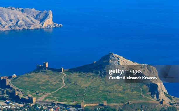 genoese fortress - genoese stock pictures, royalty-free photos & images