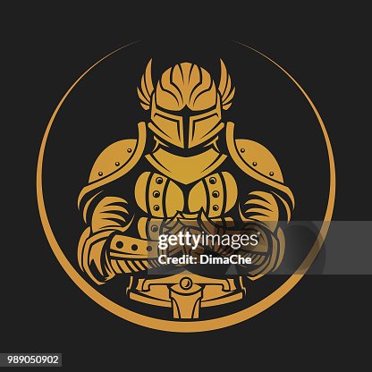 騎士戰士向量徽章 騎士戰士向量徽章