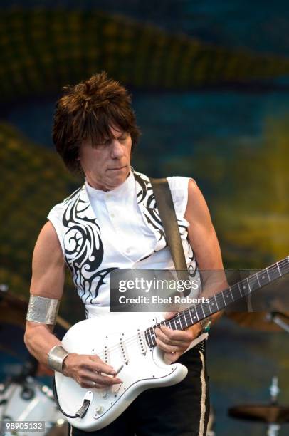 Jeff Beck performing at the New Orleans Jazz & Heritage Festival on May 1, 2010 in New Orleans, Louisiana.
