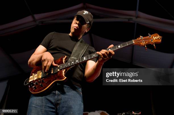 Stanley Clarke performing at the New Orleans Jazz & Heritage Festival on April 30, 2010 in New Orleans, Louisiana.