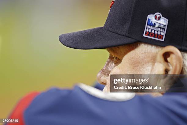 Ron Gardenhire manager of the Minnesota Twins watches the game against the Detroit Tigers on May 3, 2010 at Target Field in Minneapolis, Minnesota....