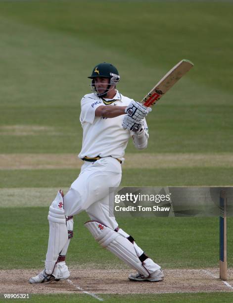 Mark Wagh of Nottinghamshire hits out during the LV County Championship match between Hampshire and Nottinghamshire at The Rose Bowl on May 7, 2010...