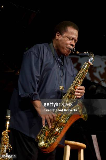 Wayne Shorter performing at the New Orleans Jazz & Heritage Festival on May 2, 2010 in New Orleans, Louisiana.