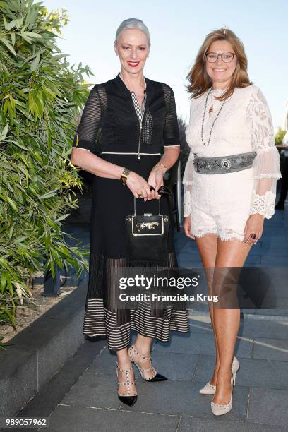 Petra van Bremen and Maren Gilzer during the Ladies Dinner In Berlin at Hotel De Rome on July 1, 2018 in Berlin, Germany.