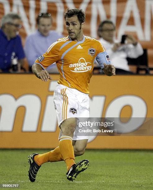 Brian Mullan of the Houston Dynamo runs against FC Dallas at Robertson Stadium on May 5, 2010 in Houston, Texas.