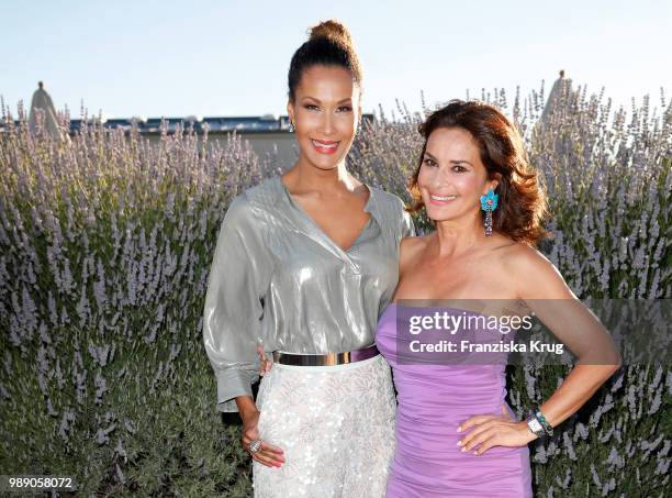 Maria Amiere and Gitta Saxx during the Ladies Dinner In Berlin at Hotel De Rome on July 1, 2018 in Berlin, Germany.