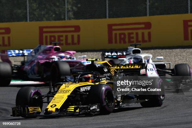 Carlos Sainz of Spain driving the Renault Sport Formula One Team RS18 on track during the Formula One Grand Prix of Austria at Red Bull Ring on July...