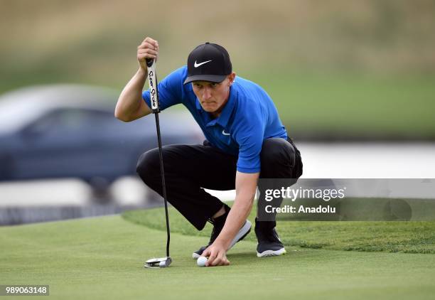 Marcus Kinhult of Sweden in action during the HNA Open de France as part of the European Tour 2018 at Le Golf National in Guyancourt near Paris,...