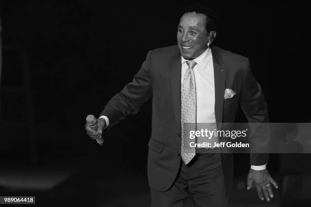 Smokey Robinson performs at The Greek Theatre on June 30, 2018 in Los Angeles, California.