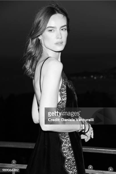Kasia Smutniak attends the Nastri D'Argento cocktail party on June 30, 2018 in Taormina, Italy.