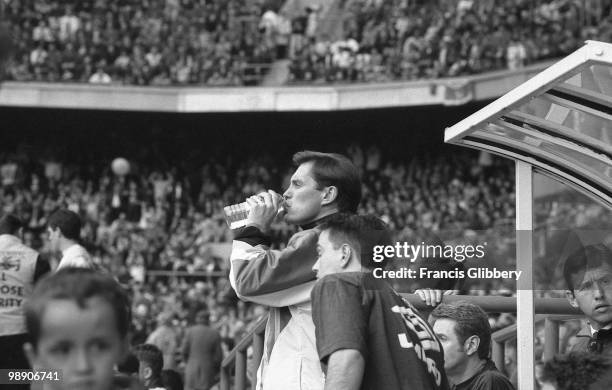 Chelsea manager Glenn Hoddle on his last game in charge of the club before becoming the new England coach during the FA Carling Premiership match...