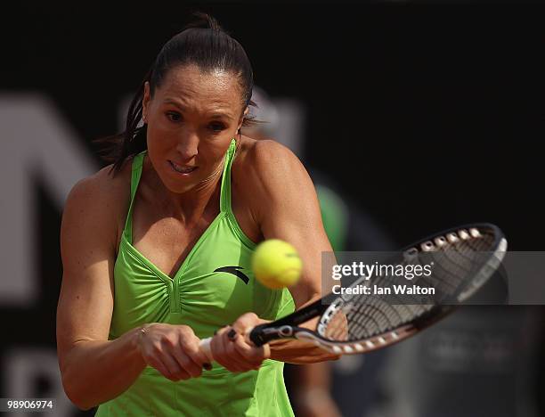 Jelena Jankovic of Serbia in action againts Serena Williams of USA during Day Five of the Sony Ericsson WTA Tour at the Foro Italico Tennis Centre on...