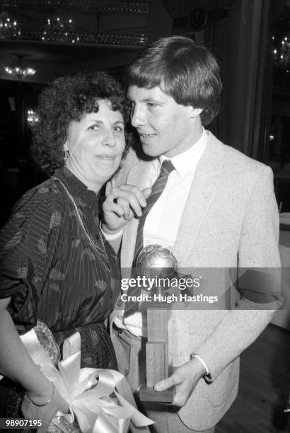 Chelsea Player of the Year Dinner Dance. Portrait of Chelsea Player of the Year 1978-79 Tommy Langley with former Chelsea FC Club Secretary Christine...